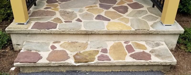 Masonry Repair to Slate Steps