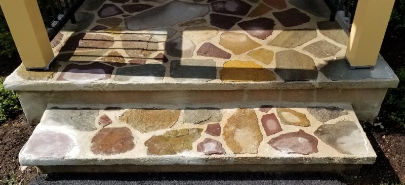 Masonry Repair to Slate Steps